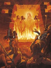 four men in fiery furnace