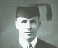 President Ezra Taft Benson in cap and gown, graduation