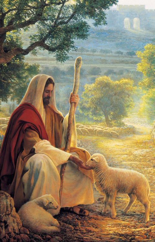 〔キリストと子羊の画像〕