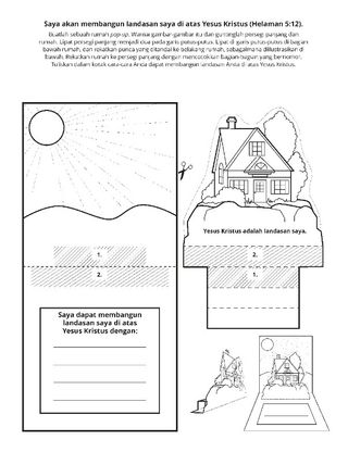halaman kegiatan: saya akan membangun landasan saya di atas Yesus Kristus