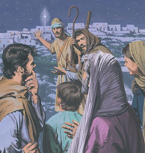 The shepherds tell others about Christ's birth - ch.5-8