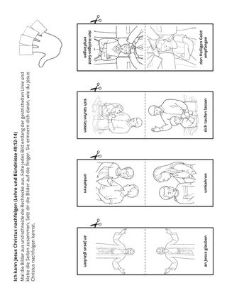 Seite mit der Aktivität: Ich kann Jesus Christus nachfolgen