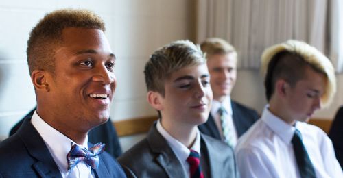 young men at church