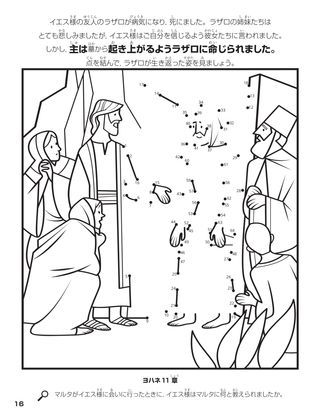 Jesus Raised Lazarus from the Dead coloring page