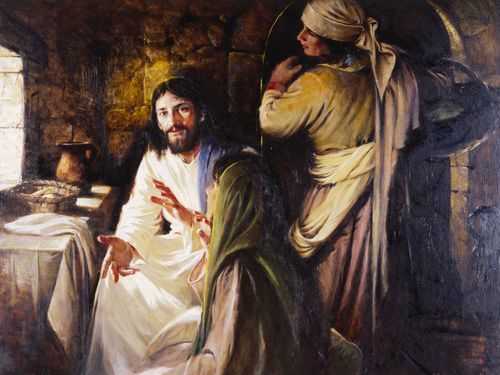 Christ teaching Mary and Martha