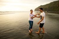 young couple at a beach