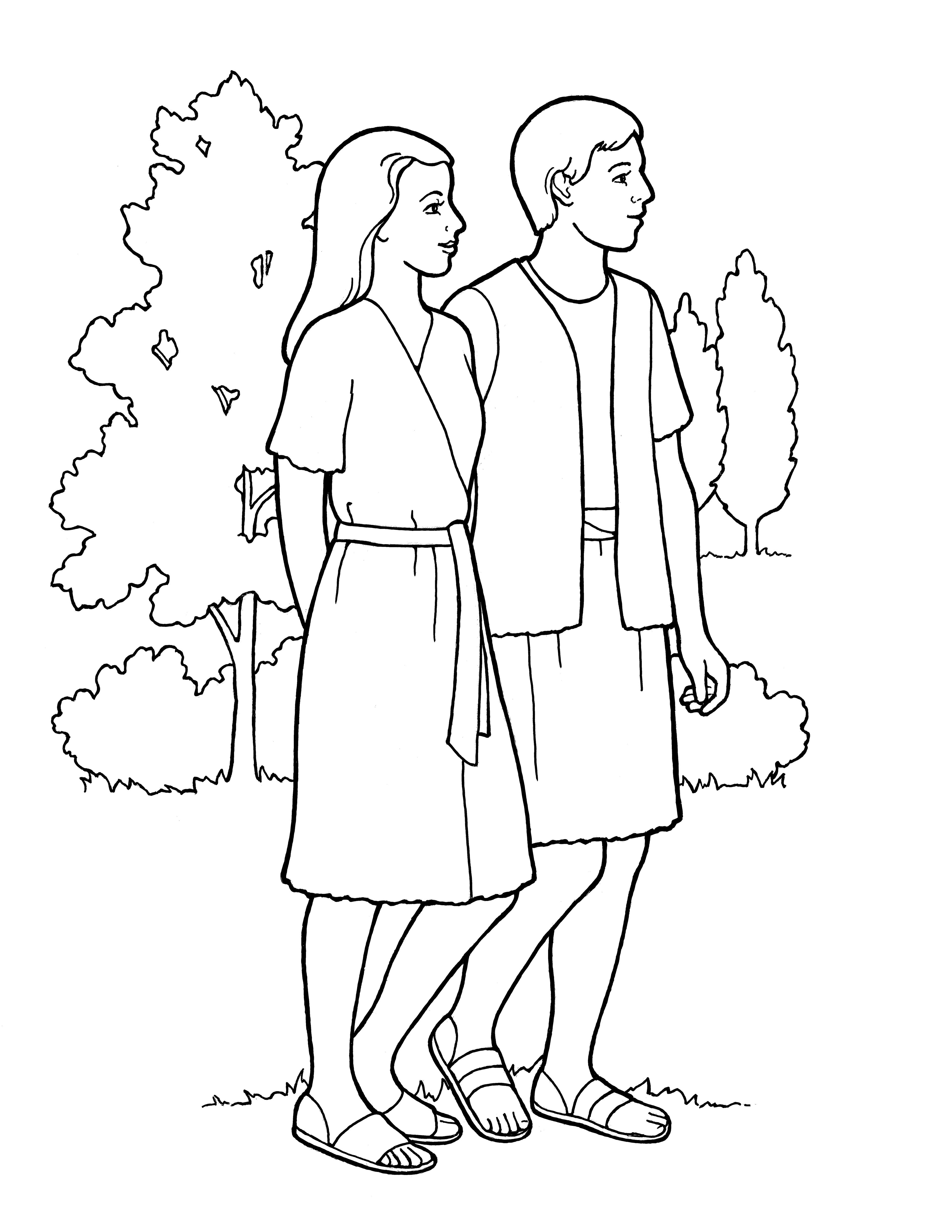 An illustration of the second article of faith—“Agency” (Adam and Eve in the Garden of Eden).