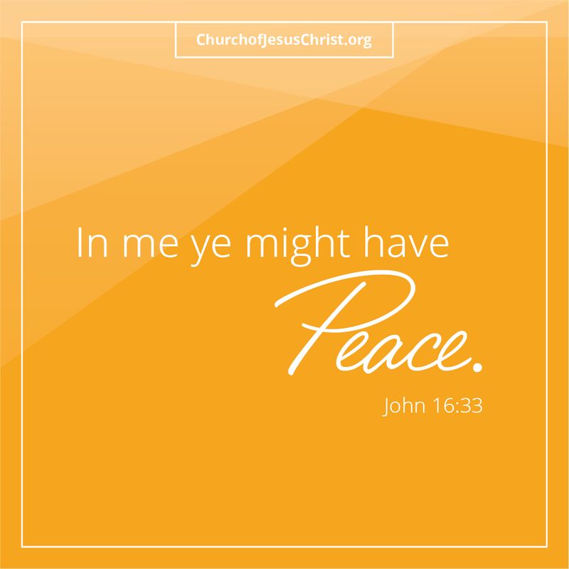 "In Me Ye Might Have Peace" | John 16:33 © undefined ipCode 1.