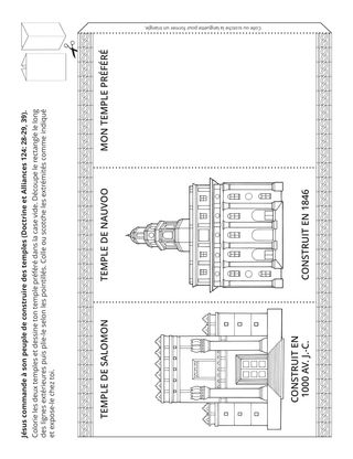 page d’activité : Jésus commande à son peuple de construire des temples