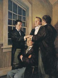 Joseph Smith ordaining Parley P. Pratt