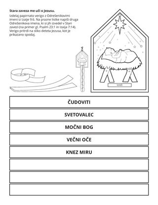 Stran z dejavnostjo: Stara zaveza me uči o Jezusu.