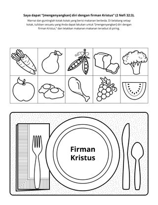 halaman kegiatan: Saya dapat “mengenyangkan diri dengan firman Kristus”