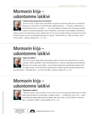 moniste, Uskontomme lakikivi