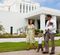 A young family at the Laie Hawaii Temple.