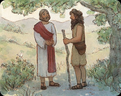 Jesus talking to John