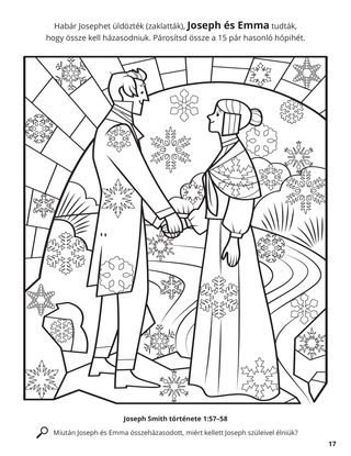 Joseph and Emma coloring page