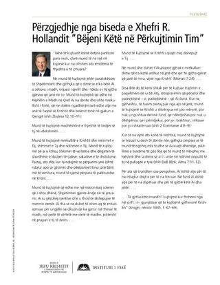 handout, Holland talk