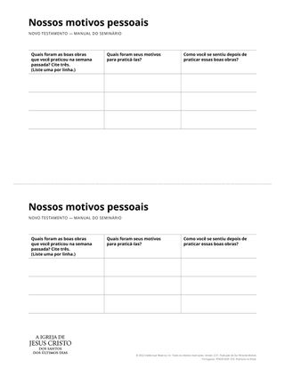 Material sobre motivos pessoais