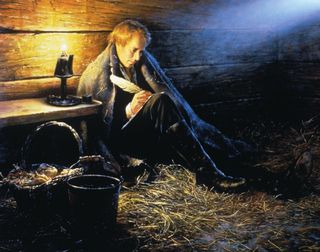 Joseph Smith Liberty fogházában. Készítette: Greg K. Olsen