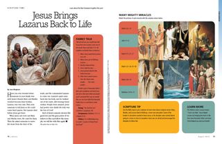 Jesus brings Lazarus back to life