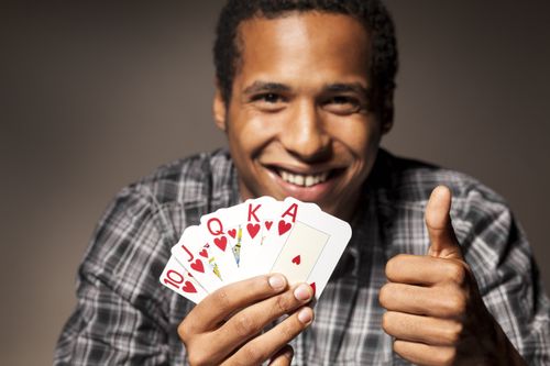 Man playing cards