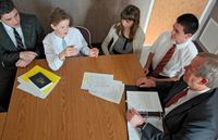 youth around table