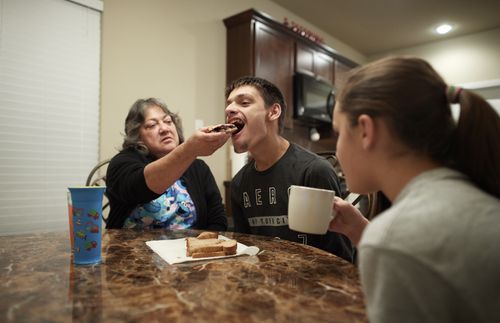 family eating