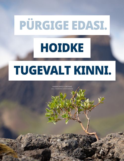 Plakat: taim kasvab kivil