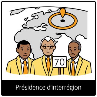 Pictogramme de l’Évangile pour « Présidence d’interrégion »