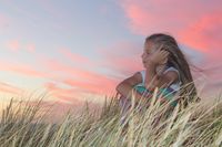 young woman contemplating