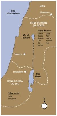 mapa de Israel e Judá