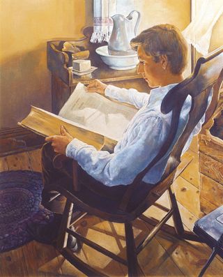 Joseph Smith studying the Bible