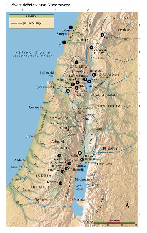 Zemljevid svetopisemskega kraja 11
