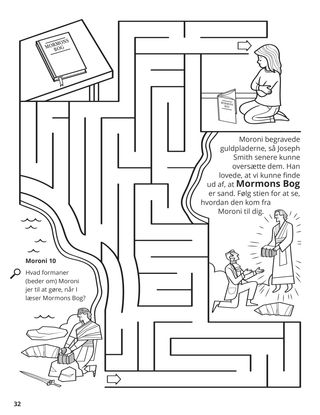 Moroni Buried the Gold Plates coloring page