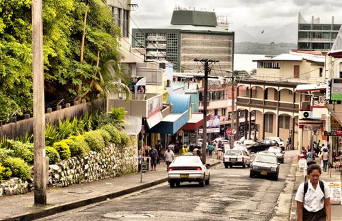 view of street in Suva, Fiji