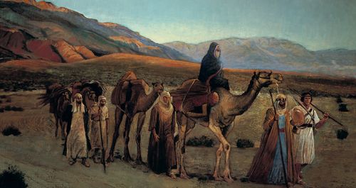 Lehi’s family traveling in the desert