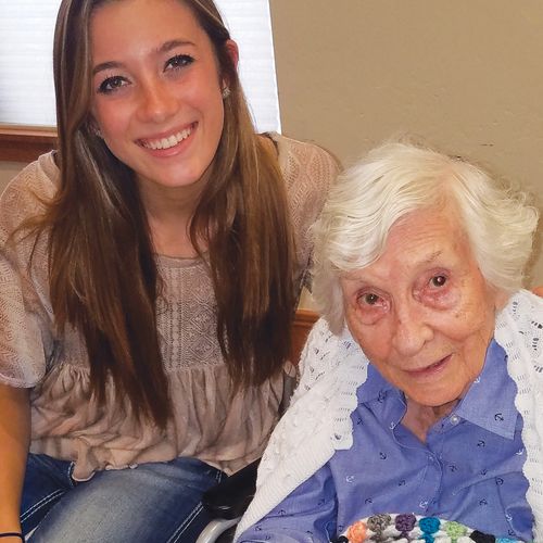 young woman and elderly woman