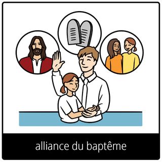 Pictogramme de l’Évangile pour « alliance du baptême »