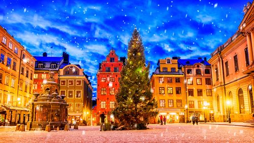 Christmas scene in Stockholm, Sweden