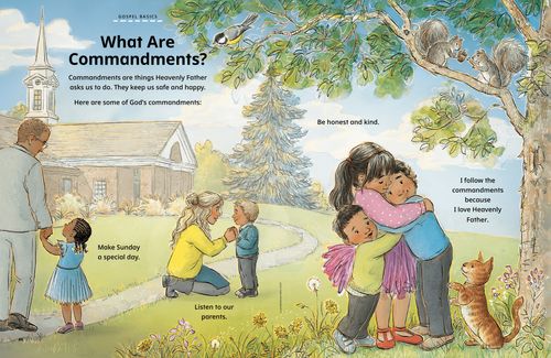 Article PDF with images of children being kind to others and going to church