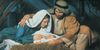 Mary, Joseph, and baby Jesus