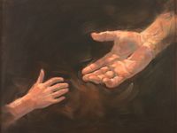 Christ’s hand reaching for child’s hand