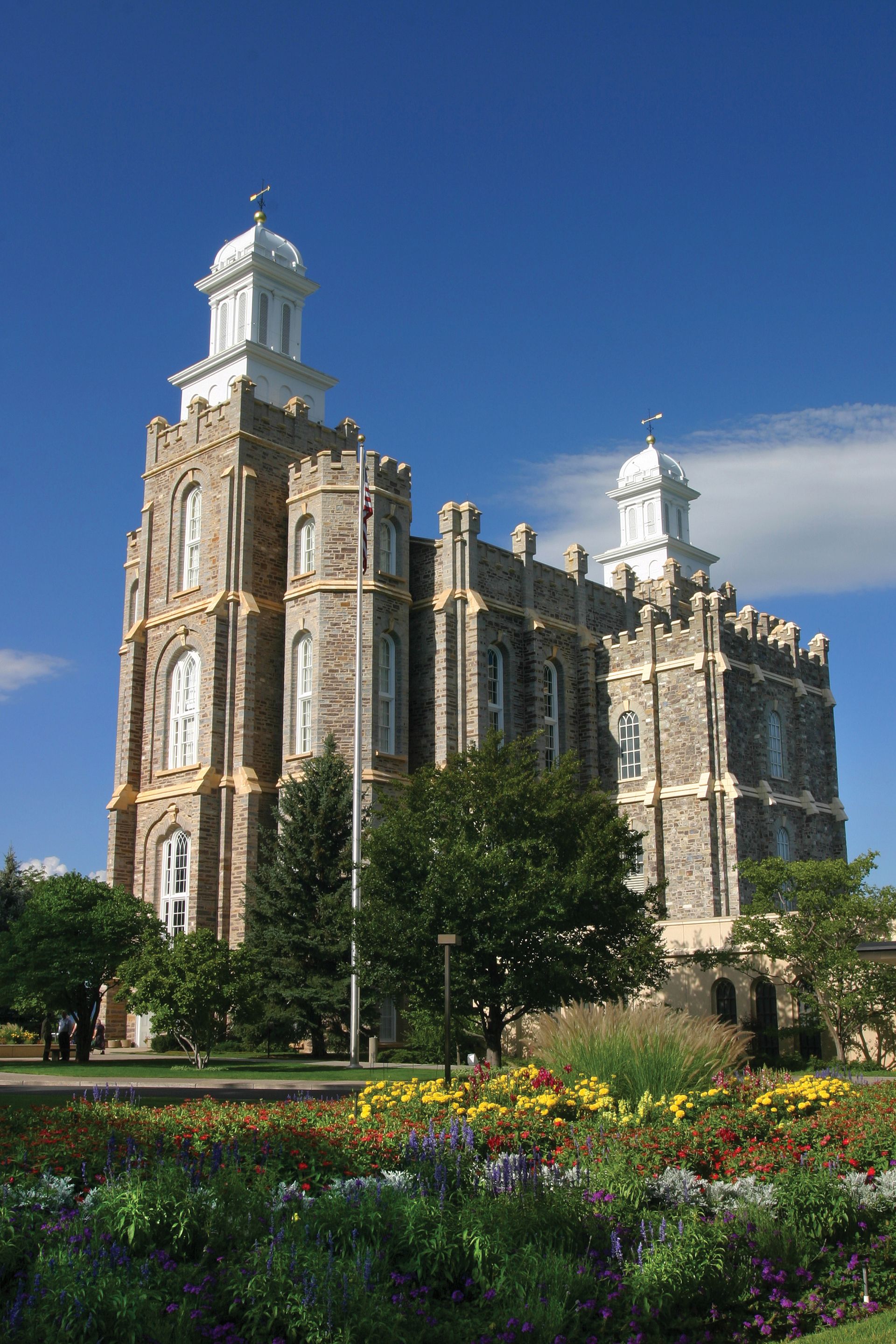 The Logan Utah Temple, including scenery.
