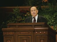 President Monson speaking