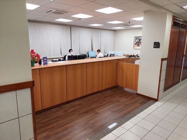 Photos of working and eating areas inside the Brazil Missionary Training Center