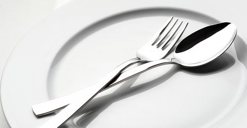 fork and spoon on a plate