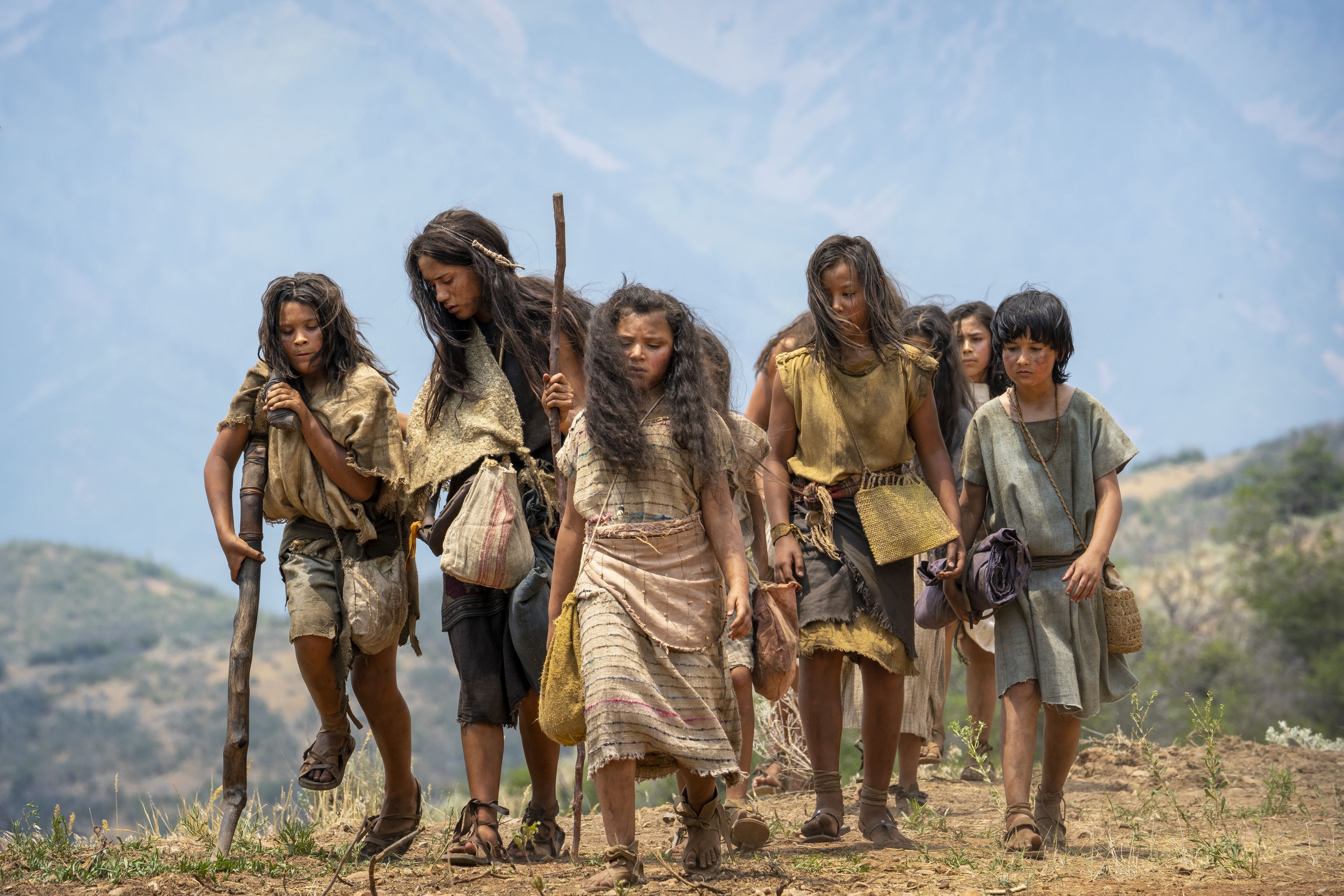 A group of orphaned children travel in the wilderness toward the City Bountiful.