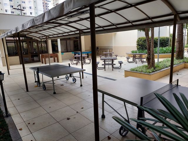 Photos of working and eating areas inside the Brazil Missionary Training Center