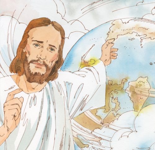 Jesus creating the earth