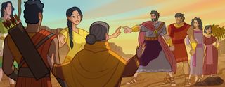 Ishmael’s daughter protecting Nephi